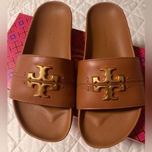 TORY BURCH NEW  AMBRE EVERLY ANATOMIC CLOUD PARIS NAPPA SLIDES